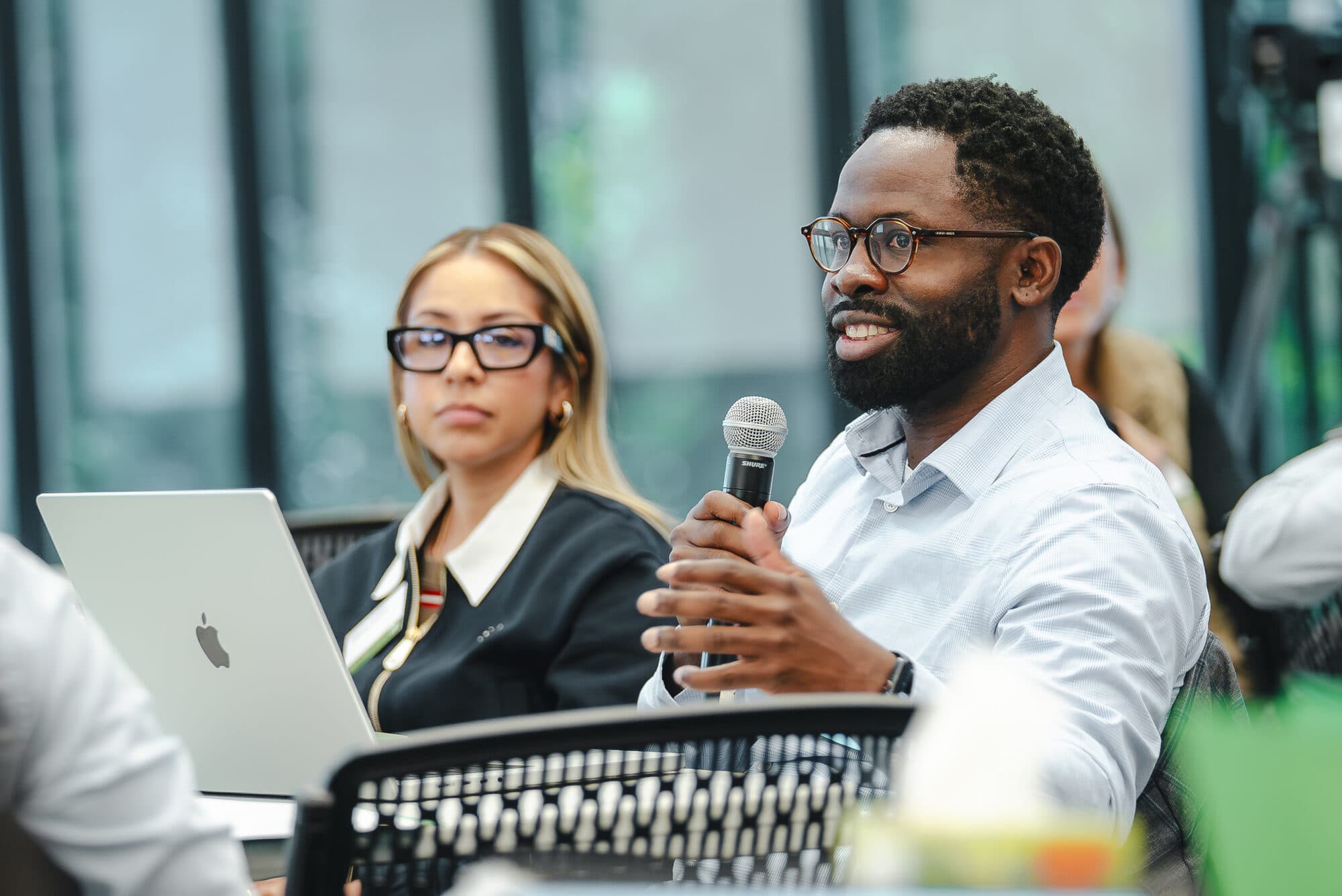 Victor B. George during a panel discussion at the Consumer Reports Fairness by Design Tech Sprint, Atlanta, April 2026