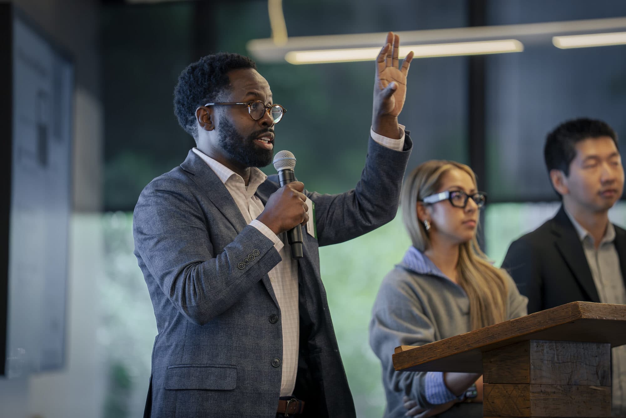 Victor B. George presenting at the Consumer Reports Fairness by Design Tech Sprint, Atlanta, April 2026